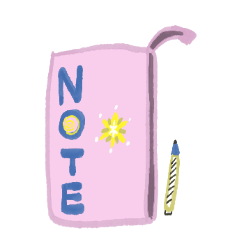 Hand-drawn style notes